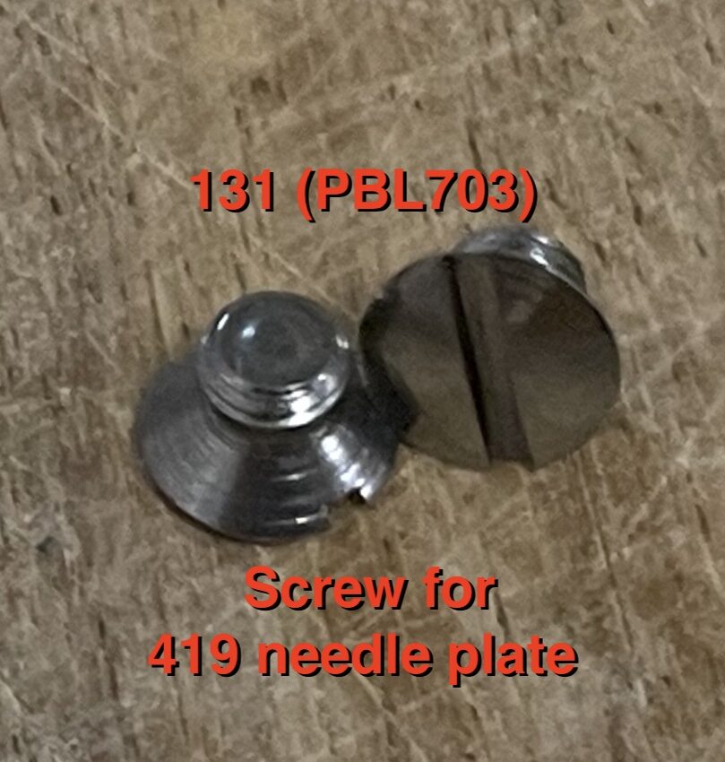 131 (PBL703) Screw for 419 needle plate